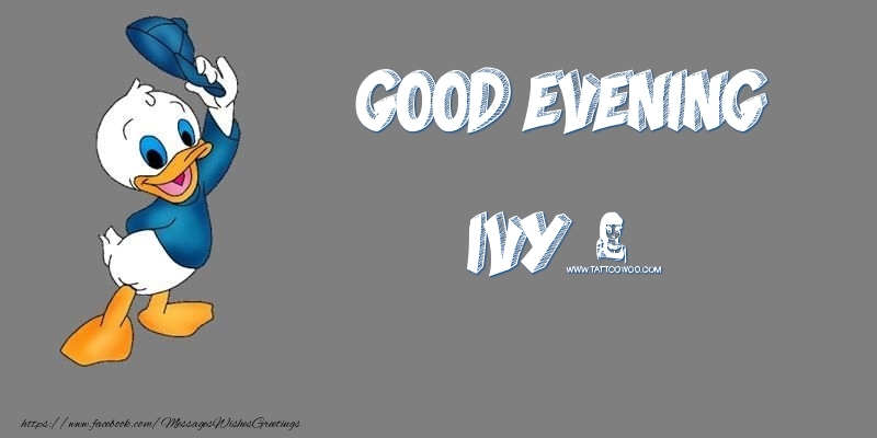 Greetings Cards for Good evening - Good Evening Ivy